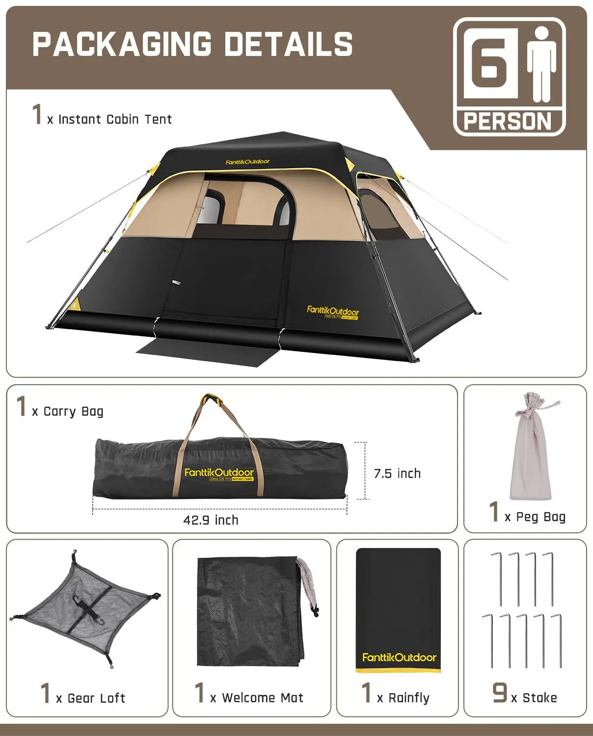 Arieo Instant Camping Tent